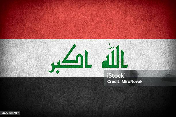 flag of Iraq or Iraqi banner on paper rough pattern texture