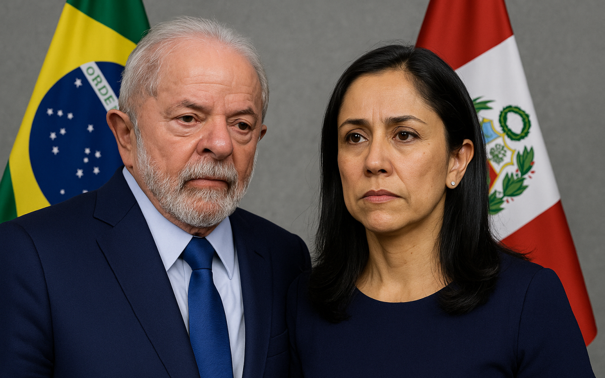 Foto ilustrativa do Presidente Lula e da ex primeira dama do Peru;