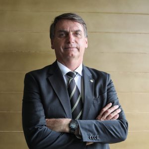Deputado Jair Bolsonaro durante entrevista coletiva após almoço com a Frente Parlamentar da Agricultura.Foto: Sérgio Lima/PODER 360